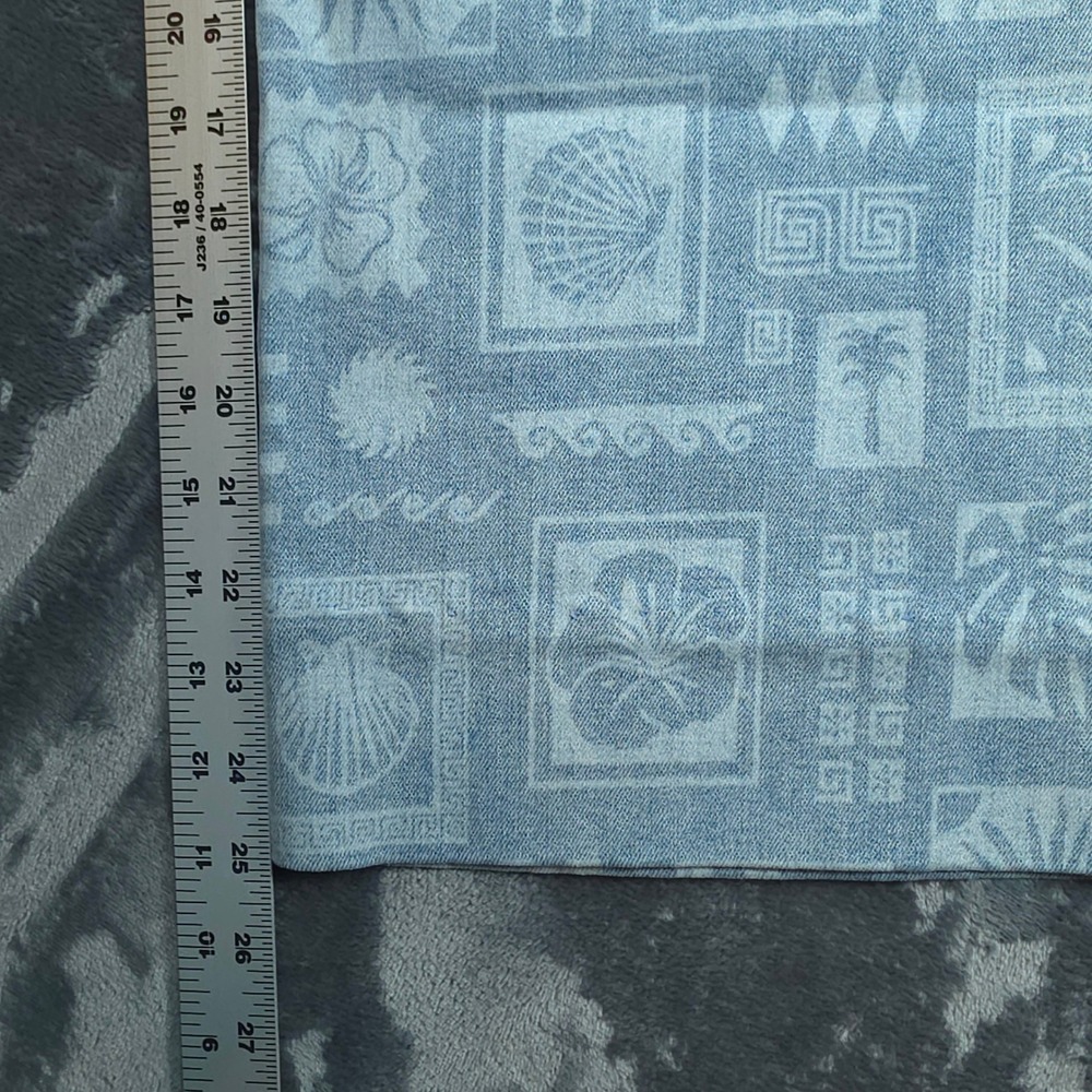 Rip Curl Wide Leg Tropical Stamp Print Jeans Light Wash Blue Size 30x25 04LWPA - Picture 7 of 10